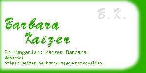 barbara kaizer business card